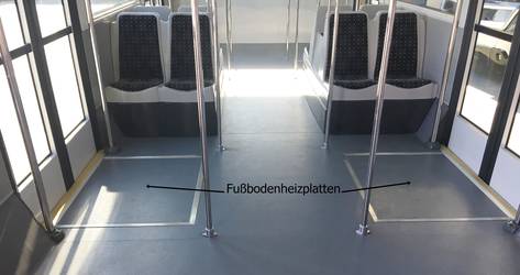 Bild Fußbodenheizung für den Einstiegsbereich in Bussen