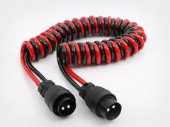 Photo 2-pole 24 volt helial cables with plug 35 mm2